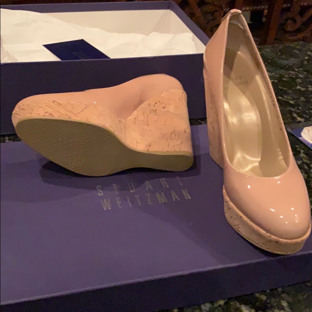 Stuart Weitzman corkswoon wedge size 5 new in box